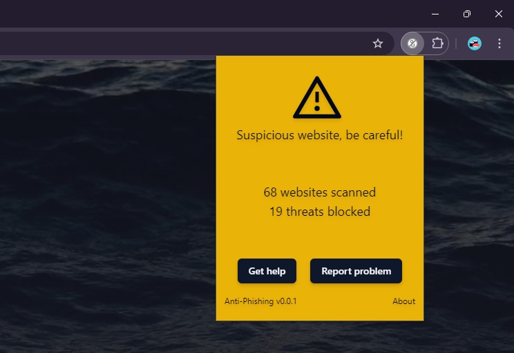 Hybrid Anti-Phishing Browser Extension – screenshot 3