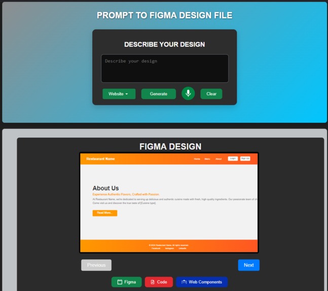 Prompt to Figma Design Files – screenshot 1