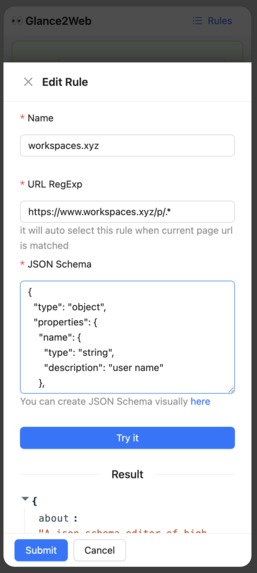 Glance2Web – screenshot 2