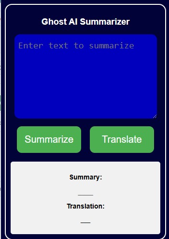 Ghost AI Summarizer – screenshot 1