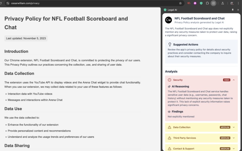 Legal AI – screenshot 2