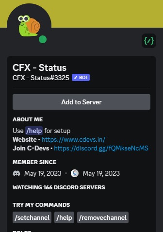 CFX Status Discord Bot – screenshot 3