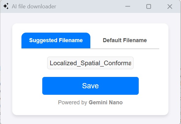 nameR : Gemini Nano powered file downloader. – screenshot 3