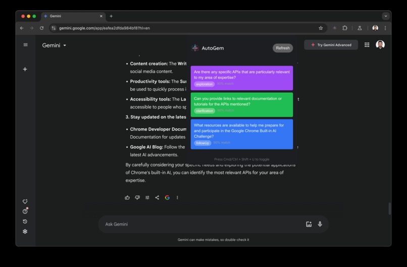 AutoGem for Chrome – screenshot 2