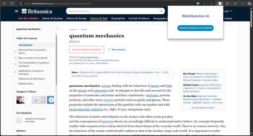 Web2Question-Ai – screenshot 1