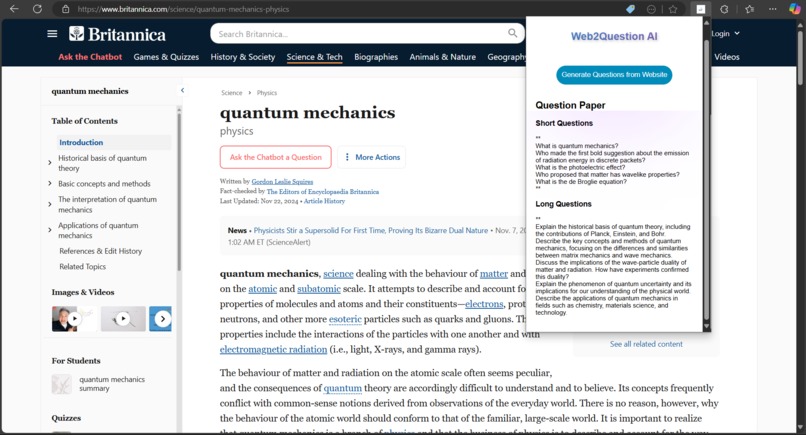Web2Question-Ai – screenshot 2
