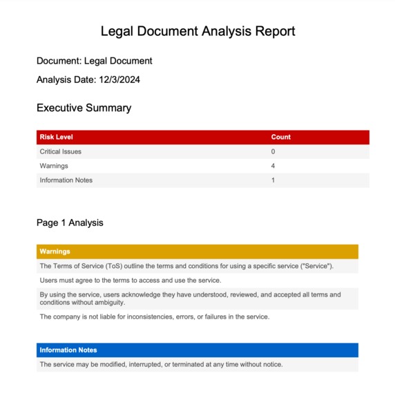 LegalLens – screenshot 2
