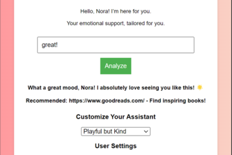 EmotiMate: Your Personalized Emotional Support Companion