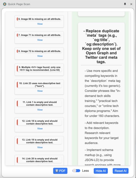 Quick Page Scan – screenshot 2