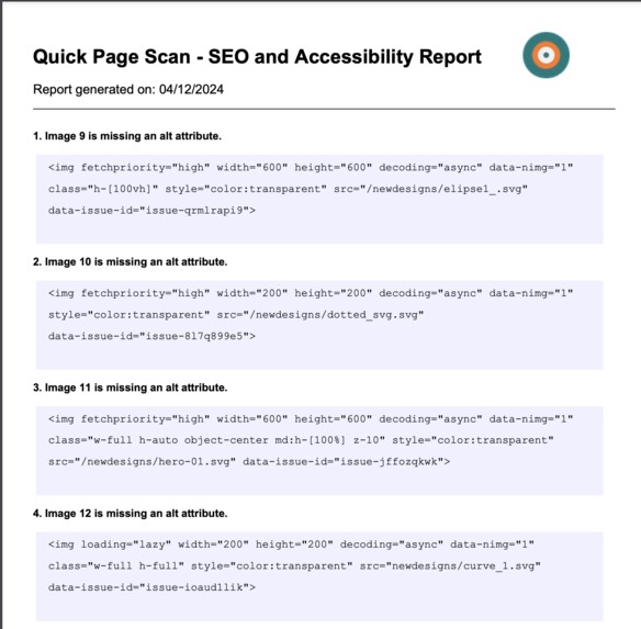 Quick Page Scan – screenshot 3