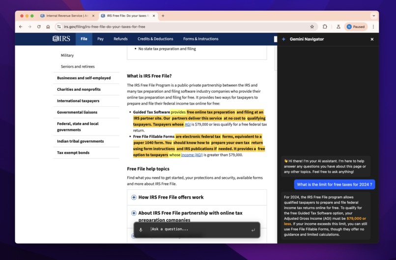 Gemini Navigator – screenshot 3