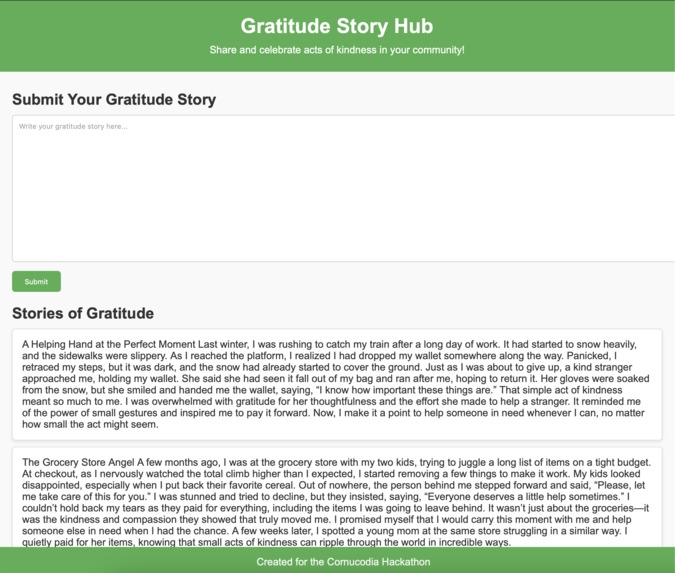 Gratitude Story Hub – screenshot 1