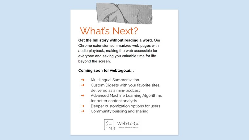 Web-to-Go - A Google Chrome Extension Built with Gemini Nano – screenshot 9