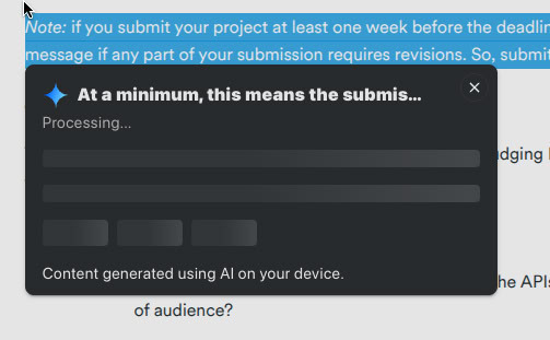 Contextual help with Built-in AI  – screenshot 1