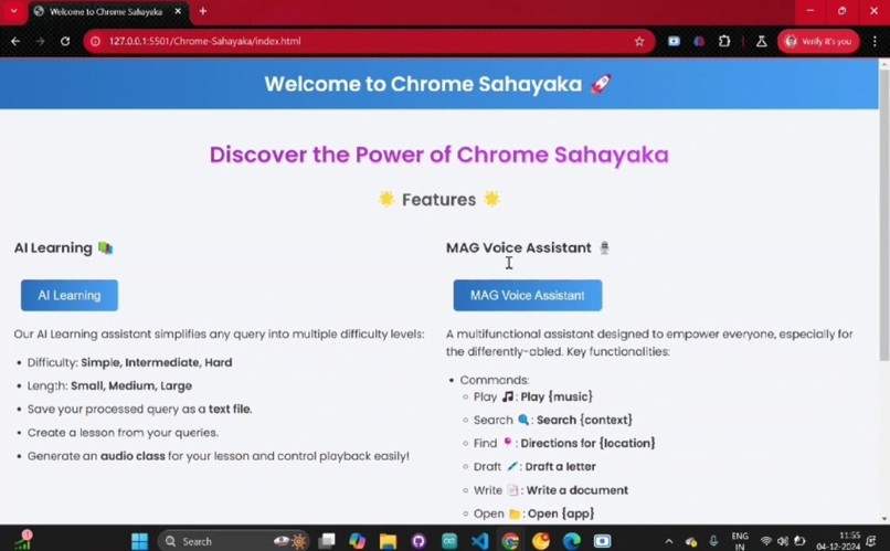 ChromeSAHAYAK – screenshot 1