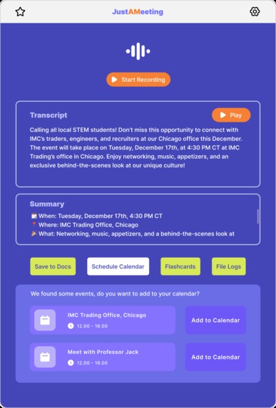 JustAMeeting – screenshot 1