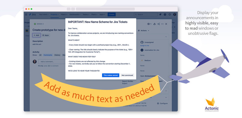 Advanced Announcements for Jira – screenshot 2