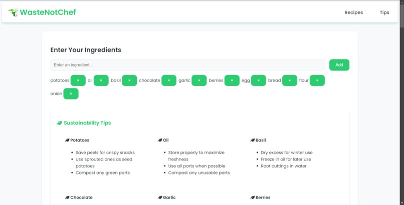 WasteNotChef – screenshot 1