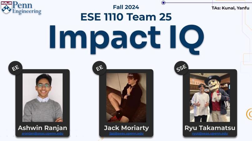 ESE 1110, Team 25, Impact IQ – screenshot 1