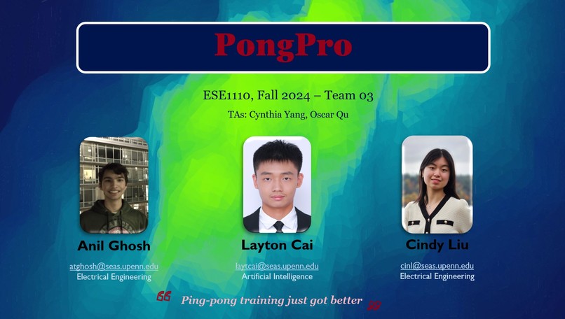 ESE 1110, Team 03, PongPro – screenshot 1