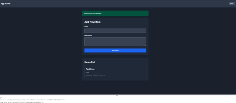 CRUD App – screenshot 1