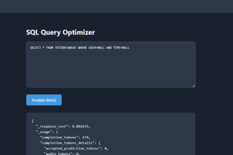 SQL Query Optimizer | Devpost