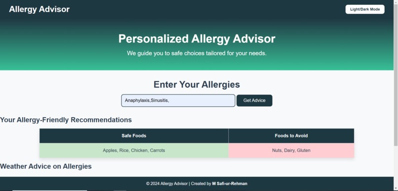 Allergy Advisor – screenshot 1