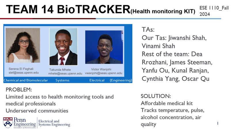 BioTRACKER (Health Monitoring Kit) – screenshot 1
