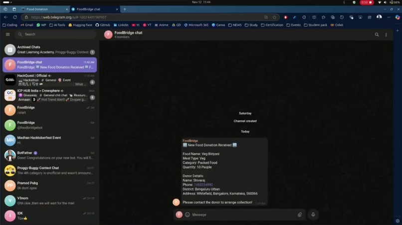 FoodBridge – screenshot 2