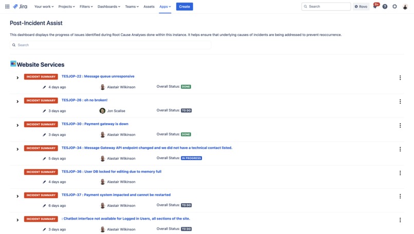 Post-Incident Assist: Identify and Learn From Root Causes – screenshot 1
