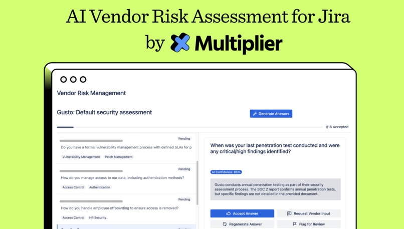 AI Vendor Risk Assessment for Jira – screenshot 1