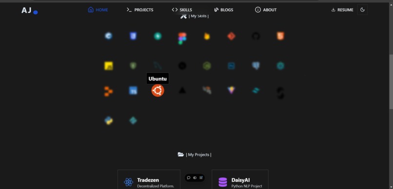 Personal Portfolio – screenshot 2