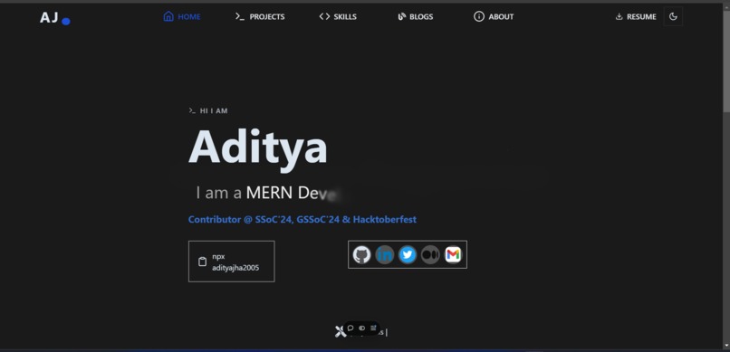 Personal Portfolio – screenshot 3
