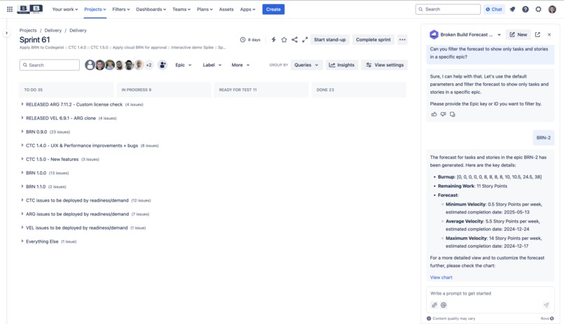 Forecast gadget: burnup/burndown charts for Jira Dashboard – screenshot 4