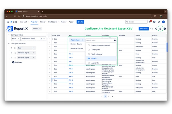 Report X – screenshot 3