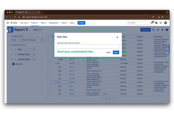 Report X – screenshot 4