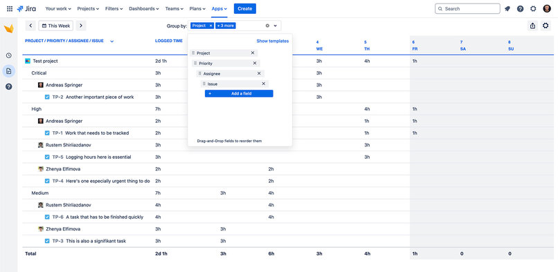 Simple Timesheet Export for Jira – screenshot 4