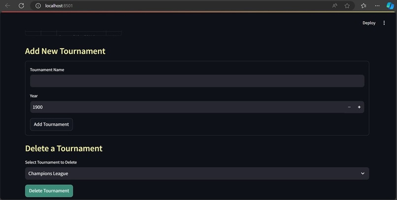 SLIM - Soccer League Integrated Managament (CRUD Hack) – screenshot 2