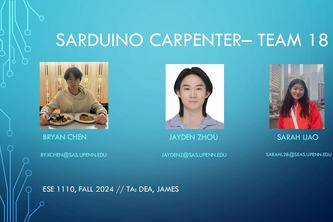 ESE 1110, Team 18, Sarduino Carpenter