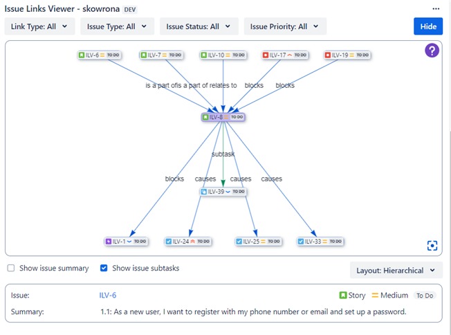 Issue Links Viewer – screenshot 1