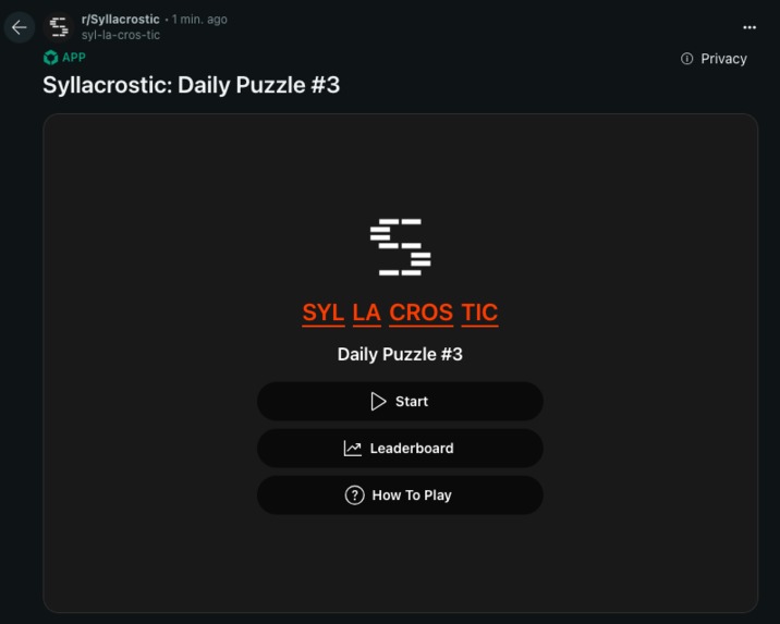 Syllacrostic – screenshot 1