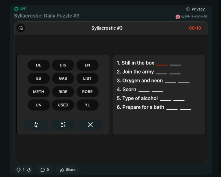 Syllacrostic – screenshot 2