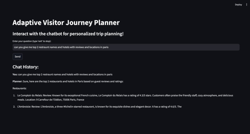 Adaptive travel agent – screenshot 1