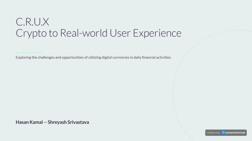 CRUX: Crypto to Real-World User Exchange – screenshot 1