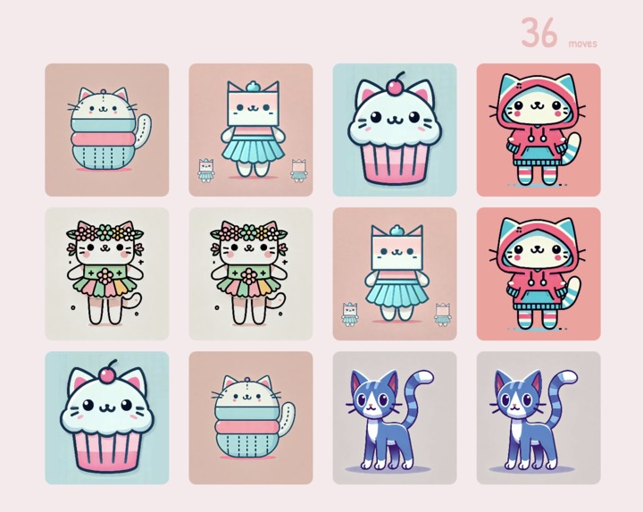 FlipCats: A Memory Game for Cat Lovers – screenshot 1