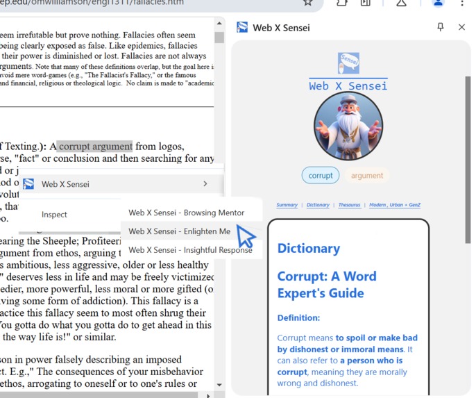 Web X Sensei: Enlightening Your Web Browsing Journey – screenshot 6