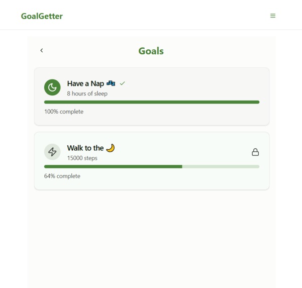 GoalGetters – screenshot 1