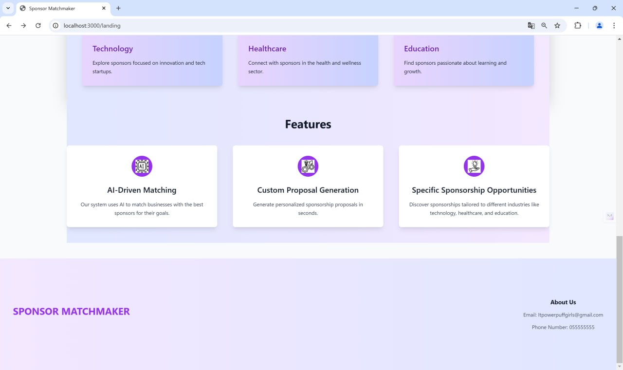 Sponsors Match Maker | Devpost