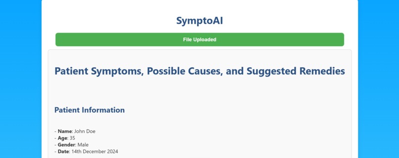 SymptoAI – screenshot 1
