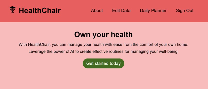 HealthChair – screenshot 1
